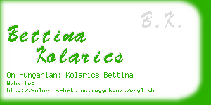 bettina kolarics business card